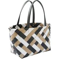 Kobolo Einkaufsshopper Einkaufstasche COFFEE in braun, schwarz und weiß, 18 l