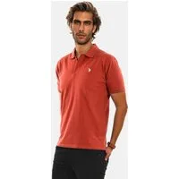 U.S. Polo Assn. Poloshirt USArrchie – Herren Classic Fit kurzarm mit Logo-Stickerei Mit Flachstrick-Kragen, Knopfleiste und elastischer Baumwollmischung