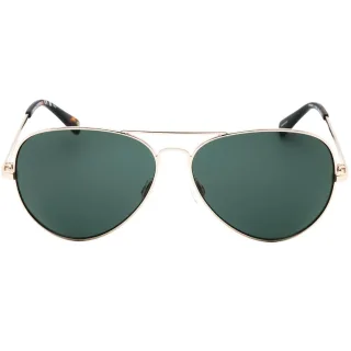 Hellgoldene Sonnenbrille mit grünen Gläsern von Banana Republic
