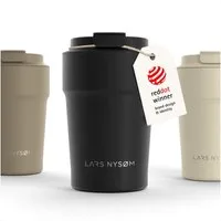 LARS NYSØM Thermobecher Bevægelse, 1-tlg., Thermobecher mit Vakuum Isolierung: 4h heiß / 8h kühl