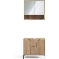 Vicco Badmöbel-Set Eliza, Viking Oak, 2 Teile, (2-St., 2er Set)