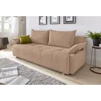 COLLECTION AB Schlafsofa Funtastic, B: 212 cm, Liegel. 145x187 cm, Bettfunktion, Bettkasten, Armteilverstellung & 1 Zierkissen, Federkern