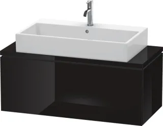 Duravit L-Cube Konsolenwaschtischunterbau wandhängend Schwarz Hochglanz 1020x477x400 mm - LC58040404 LC580404040