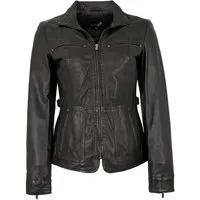 Jilani Lederjacke Violetta Jilani - Damen Lederjacke Lammnappa schwarz