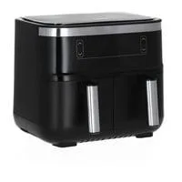 Doppel-Heißluftfritteuse FR 2453 schwarz/edelstahl, 2.850 Watt, 2 Körbe je 3,25 Liter