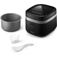 Philips Reiskocher Mini 3000 Series, für 1-3 Personen, mit 8 voreingestellten Programmen, 400 W, 0,54 l ungekochter Reis, Fast Cook-Modus u. Antihaft-Beschichtung