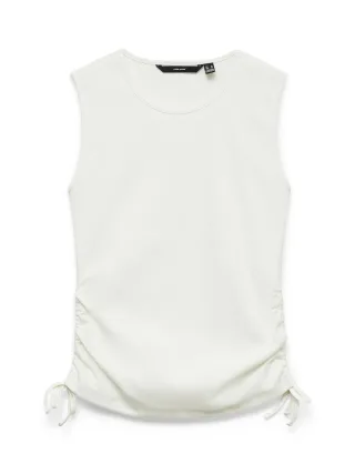 VERO MODA - VMKENNEDY SL O-NECK TOP JRS Snow White - Gr. - XS