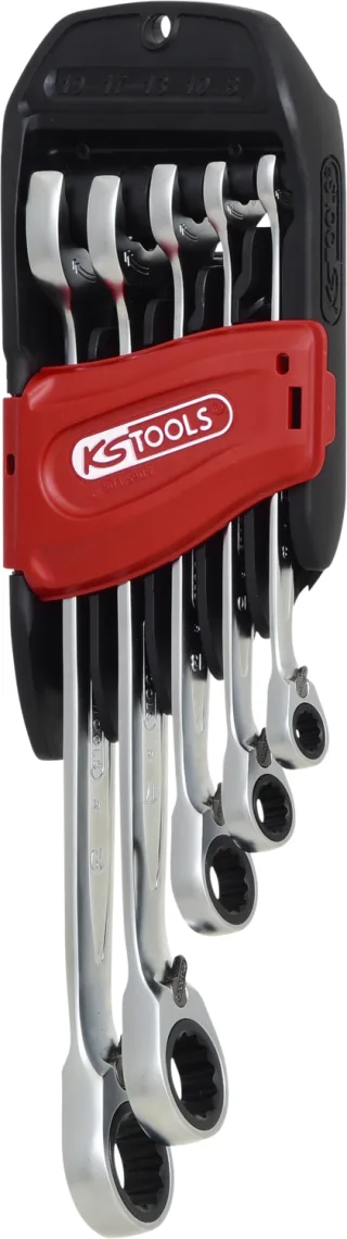 KS Tools DUO GEAR Ringmaulschlüssel-Satz,Maul-Ratschenfunktion,5-tlg, umschaltbar - 503.5905