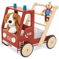 Pinolino® Lauflernwagen Feuerwehrauto Fred, aus Holz
