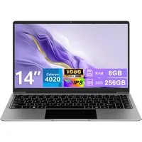 bvate B8 Laptop 14 Zoll 8GB RAM 256GB SSD 1920x1080 Notebook (35 cm/14 Zoll, Celeron N4020, Celeron N4020, 8 GB, 256 GB SSD, 180° Drehung/Low Blue Light-Zertifizierung/Deutsche Tastaturaufkleber)