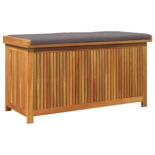 vidaXL Outdoor-Kissenbox, Dunkelgrau, Holz, Rechteckig, 50x60.5x113 cm, Aufbewahrung & Schutzhüllen, Gartenboxen