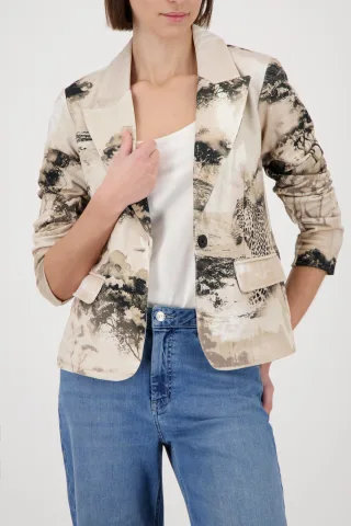 monari - Blazer mit Savannen-Print sand gemustert - Gr. - 40