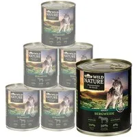 Dehner Wild Nature Bergweide Adult Pferd / Rind, 6 x 400 / 800 g Dose Pferd, Nassfutter für: Hunde, Nassfutter für ausgewachsene Hunde, glutenfrei