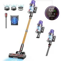Laresar Bodenstaubsauger V7 Akku Staubsauger, 500W/50.000pa kabellos, Handstaubsauger, 500 W, 60 Min Laufzeit, 180.000 U/min, Entfernt 99,99 %