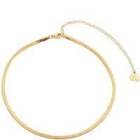 Hey Happiness Choker Kurze Schlange Kette, vergoldet, Edelstahl Damen Halskette Snake Fischgräte, wasserfest