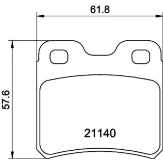 Hella Bremsbel?ge hinten Opel Astra Calibra Kadett Vectra Saab 900
