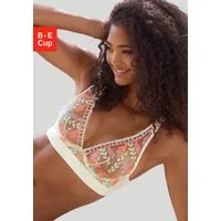 LASCANA Bügel-BH Mirabel, Amira-Kollektion mit Blumenstickerei auf transparentem Mesh, transparente Unterwäsche