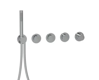 Herzbach MODUL7 PUSH Thermostat-Farbset 3 Verbraucher Chrom, 70.703003.1.01 70.703003.1.01