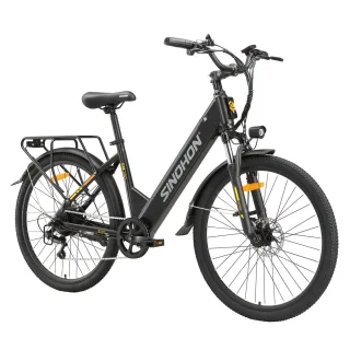 [EU DIRECT] SINOHON EM300 Electric Bike 36V 15Ah 250W Motor Recommended Top Speed 25KM/H 26 Inch Tires 100km Max Range 1