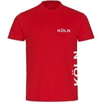 multifanshop T-Shirt Herren Köln - Brust & Seite - Männer