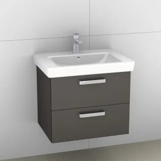 Artiqua 414 Waschtischunterschrank für Subway 2.0 7113FA, 7113FC Stahlgrau Metallic, 414-WU2L-V67-71 414-WU2L-V67-7141-88