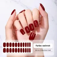 Rötting Design Kunstfingernägel 22 Gel Nails Strips, Kunstnägel, Nagelsticker, Farbe: weinrot, Saloon Qualität, Will be happy with NAILS for you LIFE, verändere Deine Nägel wann Du willst, Easy-to-use