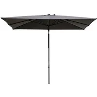 Gardissimo Sonnenschirm New Sunrise 3x2 m anthrazit Kurbelschirm knickbar Gartenschirm, LxB: 200x300 cm, mit Kurbel / Kippfunktion / UV-Schutz 50+