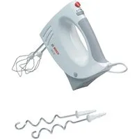 BOSCH Handmixer CleverMixx MFQ3530, Edelst. Rührbesen/Knethaken, 5 Stufen, weiß, 450 W, Turbotaste, Soft-Touch Griff, Auswurftaste, Made in Europe