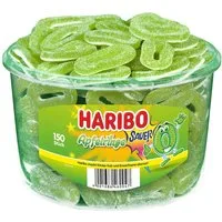 HARIBO Süßigkeit, Haribo Saure Apfelringe Fruchtgummi mit Schaumzucker 150 Stück 1200g