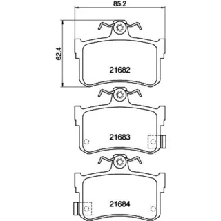 Hella Bremsbel?ge hinten MG Mg Mgf Mgr Rover 800 1,8