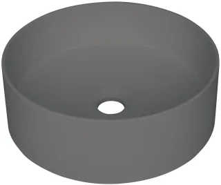 Neuesbad Serie 600 Mineralguss Aufsatzwaschtisch, anthrazit metallic, D: 360mm NB1CQS_TU4S1