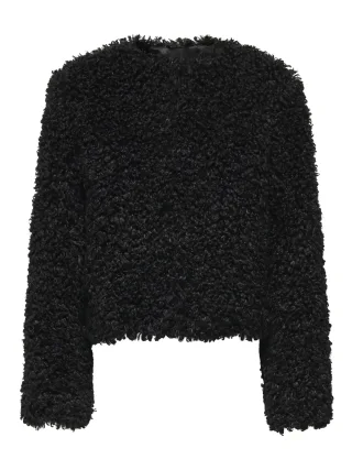 JDY - JDYNEO FAUX FUR JACKET OTW SIE Black - Gr. - XL
