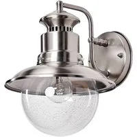 Lindby Außen-Wandleuchte Gwendolyn, Edelstahl Alu IP44, 1 x 60 W