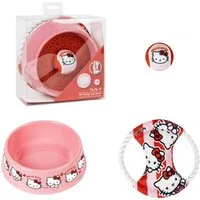 Cerda Futternapf Hello Kitty Haustier Zubehör Set für Katze & Hund Napf und Spielzeug, Plastik