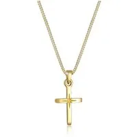 Elli Kette mit Anhänger Kreuz Anhänger Klassik Kommunion 925 Silber, Kreuz