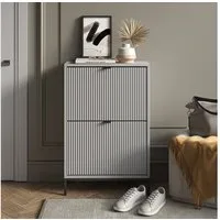Vicco Schuhkipper Eliza, Grau, 60 x 92 cm mit 2 Klappschubladen (1 St)