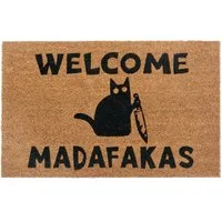 HANSE Home Fußmatte Mix Mats Kokos Welcome Madafakas, Türmatte, rechteckig, Höhe: 15 mm, Kokos, Schmutzfangmatte, Outdoor, Rutschfest, Innen, Kokosmatte, Flur