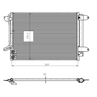 NRF Klimakondensator + Trockner VW Beetle Jetta 350507