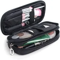 LuxusKollektion Kosmetiktasche Make-up-Tasche mit Spiegel Beauty Pinsel Reise-Kit Organizer