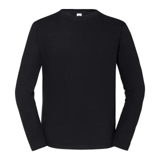 Fruit of the Loom - "Iconic 195" T-Shirt für Herren/Damen Unisex Langärmlig (Schwarz)