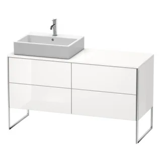 Duravit XSquare Konsolenwaschtischunterbau bodenstehend Weiß Hochglanz 1400x548x778 mm - XS4923L2222 XS4923L2222