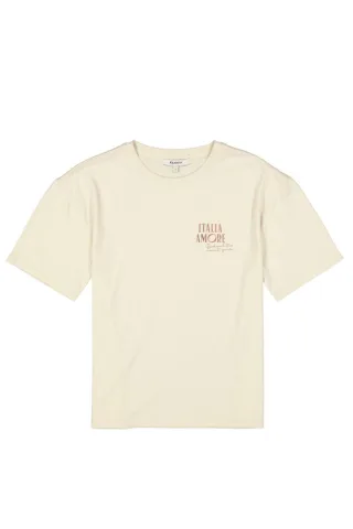 Garcia - T-Shirt mit Print beige - Gr. - M