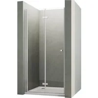 Hopibath Dusch-Falttür Nischentür Dusche Duschtür faltbar, 100x185 cm, 5mm Sicherheitsglas, (Drehtür, B:120/100/90/80/75cm) mit Alu-Bodenleiste, Magnetdichtleisten