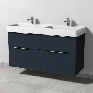 Sanipa 3way Waschtischunterbau zu Laufen Pro S Waschtisch mit 4 Auszügen, Marine-Matt UP7871R