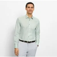 OLYMP Langarmhemd Level Five Under-Button-down-Kragen, Businesshemd, body fit, fein strukturiert