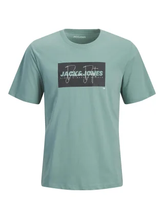 JACK&JONES - JJCOLE PRINT TEE SS CREW NECK JNR Mineral Blue - Gr. - 164