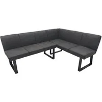 HTI-Living Eckbank Esszimmerbank 192 x 152 cm (1 Stück, 1-St., 1 Eckbank), Sitzbank Polsterbank Kunstlederbezug Metallgestell