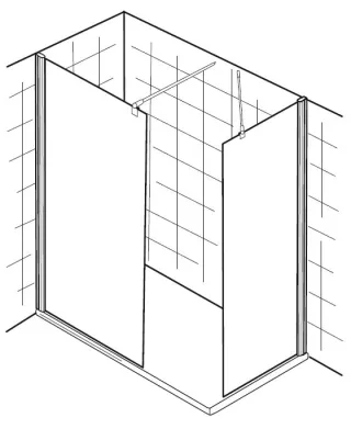HSK Walk In Premium gerades Element und Seitenwand 6201xx6206910xx