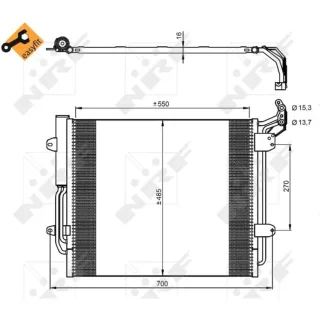 NRF Klimakondensator + Trockner Seat Alhambra VW Sharan 350054