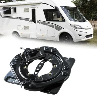 Car Seat Swivel Base Rotating Turntable 360° Cold Rolled Steel Black Adjustable Seat Rotation Universal For RV Van Truck
